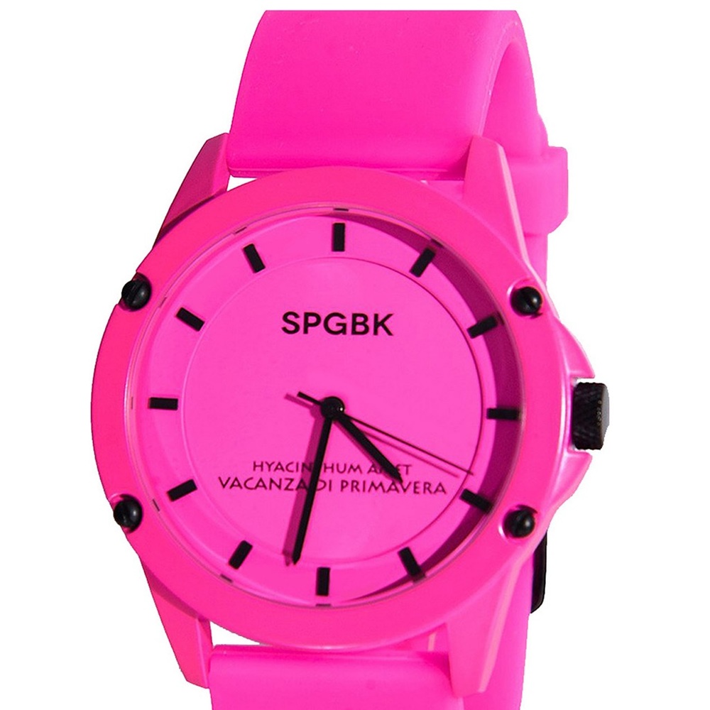 Unisex Forever Pink Silicone Strap Watch 44mm